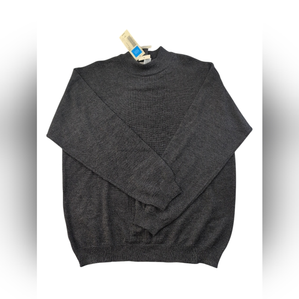Covington Sweater Men's L Coal Merino Wool‎ Blend Made In Italy Classic Pullover